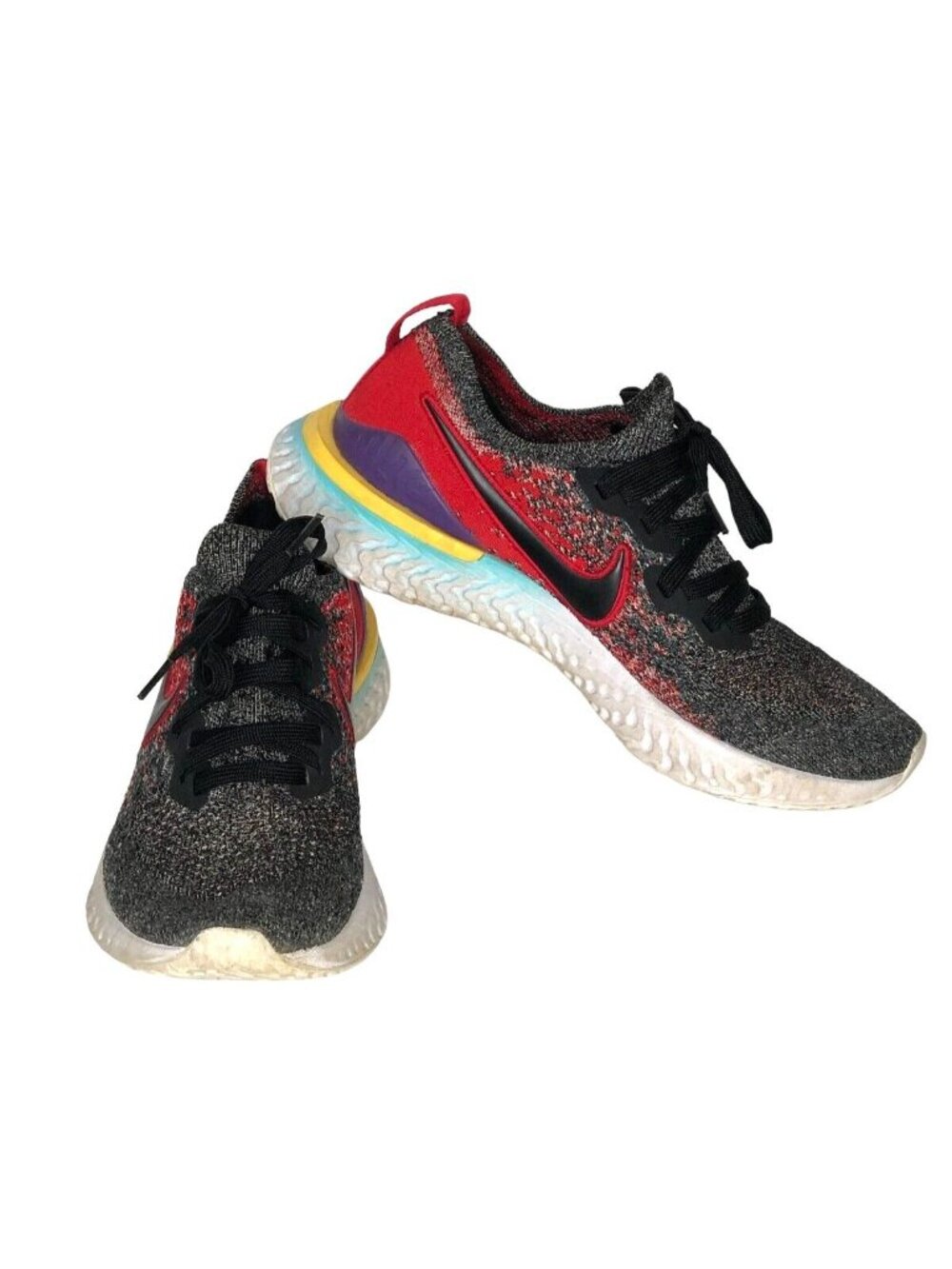 Nike Epic React FlyKnit Youth 7 Running Sneaker Shoe AQ3243-007 Red Jade Lightwe